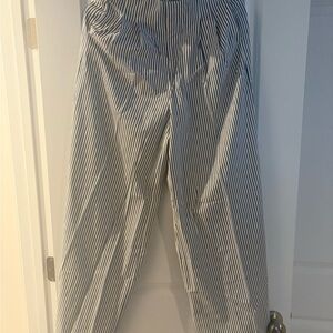 New York & Company Black and White Striped Trousers